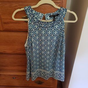 Teal Blue Beaded Neck Halter Tunic